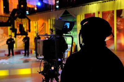 An Ad Agency Film Crew is Shooting a Product TV Commercial in a Studio